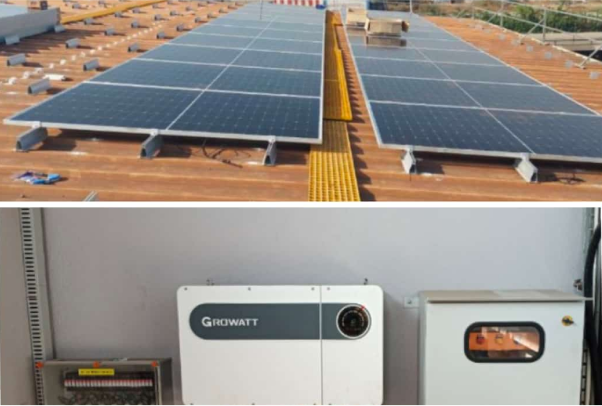 Commercial solar installation
